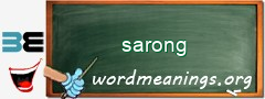 WordMeaning blackboard for sarong